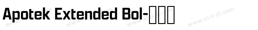 Apotek Extended Bol字体转换